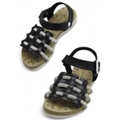 8454 Rahat Taban Kız Çocuk Sandalet Terlik Çocuk Taşlı Sandalet - 1