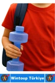 Dayanıklı Plastik Gündelik Spor Fitness Şık Tarz Eğlenceli Dumbell Tasarımlı Dambıl Suluk 500 ML thumbnail 2