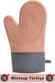 Kaymaz Yanmaz Fırın Ocak Tencere Izgara Mutfak Yüksek Isıya Dayanıklı Silikon Fırın Eldiveni 1 Adet thumbnail 7