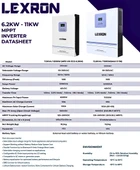 Lexron 11 kW 48 V 90-500V 2x80A Mppt Akıllı Inverter thumbnail 4