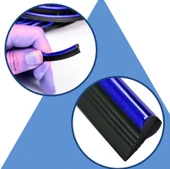 Zhltools Mavi Araba Oto Trim Dekorasyon Şeridi Kauçuk Elastik Kolay Kurulum 5 metre Şerit Bant thumbnail 2