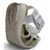 8454 Rahat Taban Kız Çocuk Sandalet Terlik Çocuk Taşlı Sandalet - 8