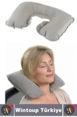 Kompakt Seyahat Çanta Boy Şişirilebilir Yolcu Ense Boyun Ağrı Azaltan Konforlu Boyun Yastığı 2 Adet thumbnail 2