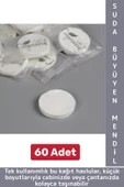 Gündelik Cep Çanta Boy Ofis Seyahat Hijyenik Tek Kullanım Suda Büyüyen Sıkıştırılmış Mendil 60 Adet thumbnail 1