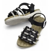 8454 Rahat Taban Kız Çocuk Sandalet Terlik Çocuk Taşlı Sandalet - 4