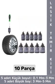 Kompakt Motosiklet Otomobil Acil Durum Tamirat Lastik Tamir Kiti Kauçuk 0.1-5 Mm Vida Seti 10 Parça - 1