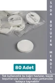 Gündelik Cep Çanta Boy Ofis Seyahat Hijyenik Tek Kullanım Suda Büyüyen Sıkıştırılmış Mendil 80 Adet thumbnail 1