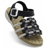 8454 Rahat Taban Kız Çocuk Sandalet Terlik Çocuk Taşlı Sandalet - 5