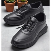 701 Tam Ortopedik Taban Hakiki Deri Erkek Ayakkabı Kadın Ayakkabı Kaymaz Taban Unisex Ayakkabı Lastikli Bağcık - 2