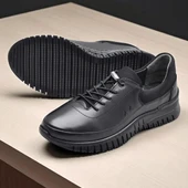 4219 Tam Ortopedik %100 Hakiki Deri Günlük Ayakkabı Kadın Ayakkabı Kaymaz Taban - 3