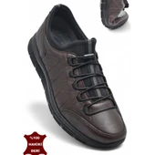 3216 Ortopedik Taban Günlük Hakiki Deri Erkek Ayakkabı Kauçuk Taban Casual Ayakkabı - 9