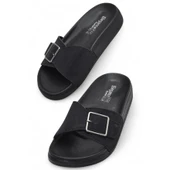 381 Rahat Ortopedik Taban Günlük Kadın Terlik Çift Toka Kadın Terlik Sim Detaylı - 2