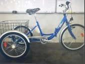 FSC BBF Cargo Nexus 3 Vites Ön V-Arka Kontra Fren Ön 26-Arka 24 Jant Katlanır Kargo Bisikleti Mavi thumbnail 1