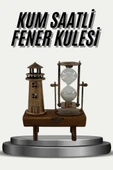 Eyfel Kulesi ve Deniz Feneri Dekoratif Masa Biblosu Hediyelik - 1