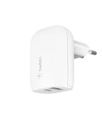 Belkin WCB007 BoostCharge 37W USB-C + USB-A Portlu Duvar Şarjı - Beyaz - 1