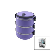 LİLA  3LÜ SEFER TASI SAKLAMA KABI 1.8LT (5250) - 1