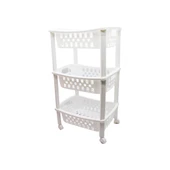 3 KATLI SEPET DÜZENLEYİCİ - RAF ÜNİTESİ TEKERLEKLİ 400X295X700MM (5250) - 1