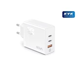 Rova SB107 PD+PD+Usb 3 Girişli 3.0A Gan Fast Hızlı Şarj Başlığı 65W - Beyaz - 1