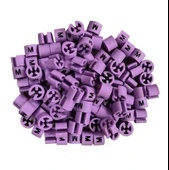 Askı Için Mor Baskılı (M)' Benden Boncuğu (100 Adet) thumbnail 1