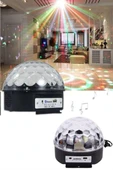 Küre Disko Topu Müzik Çalar Renkli Lazer Işıklı Bluetooth Disko Parti Işığı Kumandalı - 3