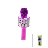 WİRELESS MİKROFON KARAOKE - HOPARLÖR USB ŞARJLI USB - TF - AUX RENKLİ KROM KAPLAMA PİL:800mAh - DC 5V BLS-25 (5250) - 1