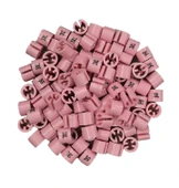 Askı Için Pembe Baskılı (3XL)' Benden Boncuğu (100 Adet) thumbnail 1