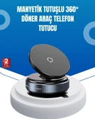 Evrensel Manyetik Araç Telefon Tutucu 360° Döner Başlık - 1
