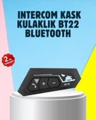 BT22 Motosiklet Kask İçi Bluetooth Kulaklık İnterkom Destekli - 1