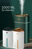 1000 ML Ultrasonik Hava Nemlendirici Işıklı Buhar Makinesi Ve Aroma Difüzörü (5250) - 2