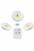 Dolap Işığı Mutfak Rafı Işığı Uzaktan Kumandalı 3 Lü Spot Led Lamba - 4