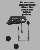 BT22 Motosiklet Kask İçi Bluetooth Kulaklık İnterkom Destekli - 2