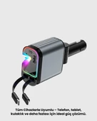 Renault, Peugeot, Citroen, Fiat Araçlar için Hızlı Şarjlı Araç Çakmaklık Adaptörü - 5