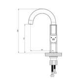 GPD Mtl190 Quadro Tek Gövde Lavabo Bataryası Krom thumbnail 2