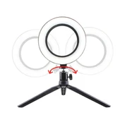 8inç 20cm Youtube Instagram Tiktok Selfie Stüdyo Video Fotoğraf Ring Light Tripod Led Halka Işık (5250) - 2