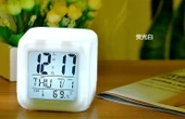 Led Dijital Renkli Masa Saati Alarm Termometre Tarih Masaüstü Saat (5250) - 5