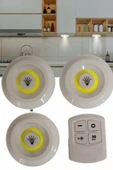 Kablosuz Pilli Işıldak  Masa Lambası Mutfak Tezgah Altı Banyo Dolabı Dolap İçi - 4