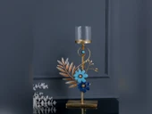 METAL BÜYÜK YAPRAK ŞAMDAN-40 CM thumbnail 3