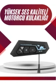 Intercom Bluetooth Kask Kulaklık Motosiklet Kulaklık 5.0 Bluetooth - 1