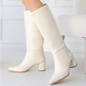 Roksa Ten Cilt Topuklu Çizme thumbnail 4