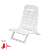Mete Katlanır Plaj Sandalyesi Beyaz thumbnail 1