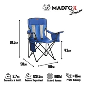 Madfox Beacon Katlanır Kamp Sandalyesi Mavi thumbnail 5