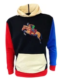 Kapüşonlu Sweatshirt - Tarz / Mavi thumbnail 1