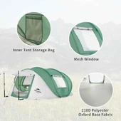Naturehike 3-4 Kişilik Pop-Up Otomatik Kurulum Kamp Çadırı Yeşil - 7