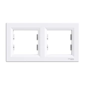 Schneider Electric EPH5800221 Asfora Beyaz İkili Çerçeve Yatay - 1