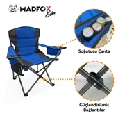 Madfox Echo Katlanır Kamp Sandalyesi Mavi thumbnail 5