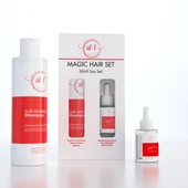 Sihirli saç seti MAGIC HAIR SET Dökülme karşıtı bakım şampuanı ve saç yoğunlaştırıcı bakım serumu - 1