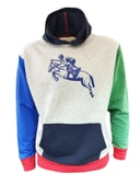 Kapüşonlu Sweatshirt - Tarz / Gri thumbnail 1