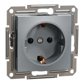 Schneider Electric EPH2900162 Asfora Çelik Topraklı Priz thumbnail 1
