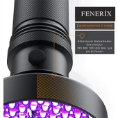 100 LED 395nm Mor Işık Uv El Feneri - Ultraviyole Fener thumbnail 4