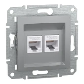 Schneider Electric EPH4800161 Asfora Alüminyum 2xRJ45 Cat6 Utp Priz thumbnail 1